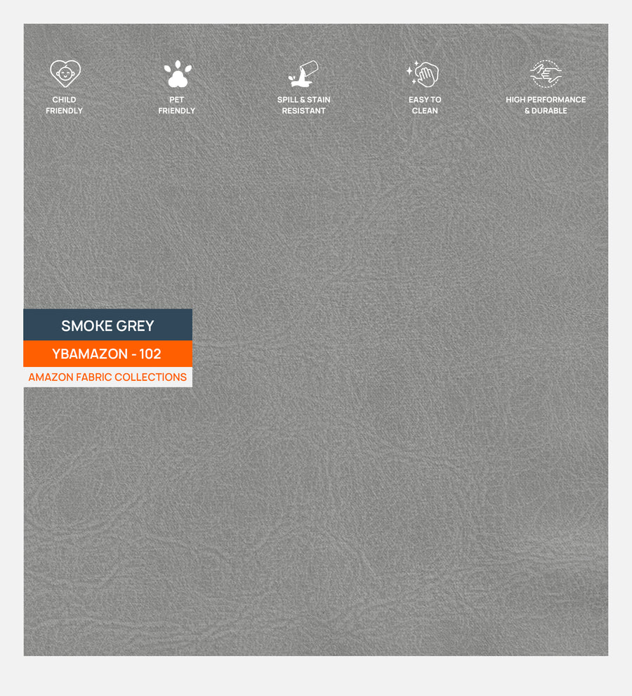 Hiro Fabric 1 Seater Sofa In Smoke Grey Colour - Febonic Living