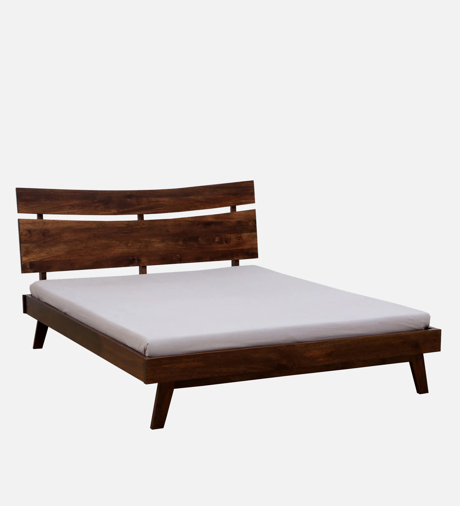 Manas Solid Wood Queen Size Bed In Tubbaq Finish - Febonic Living
