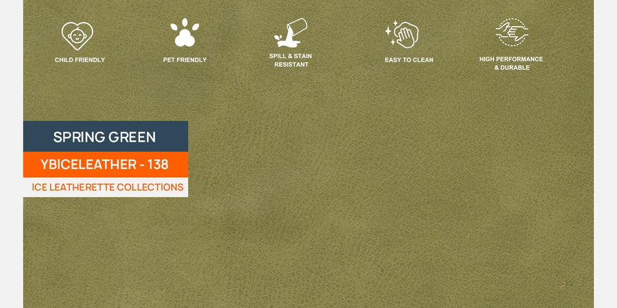 Sterio Leatherette 3 Seater Sofa In Spring Green Colour - Febonic Living