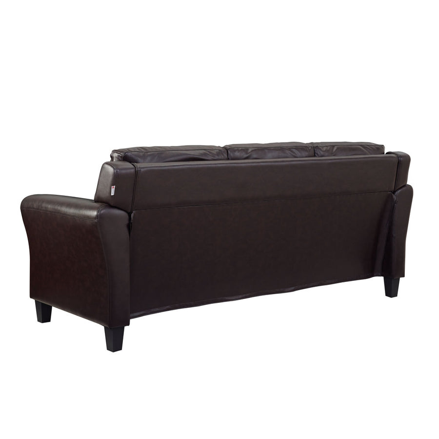 Stanton Leatherette 3 Seater Sofa In Mocha Brown Colour - Febonic Living