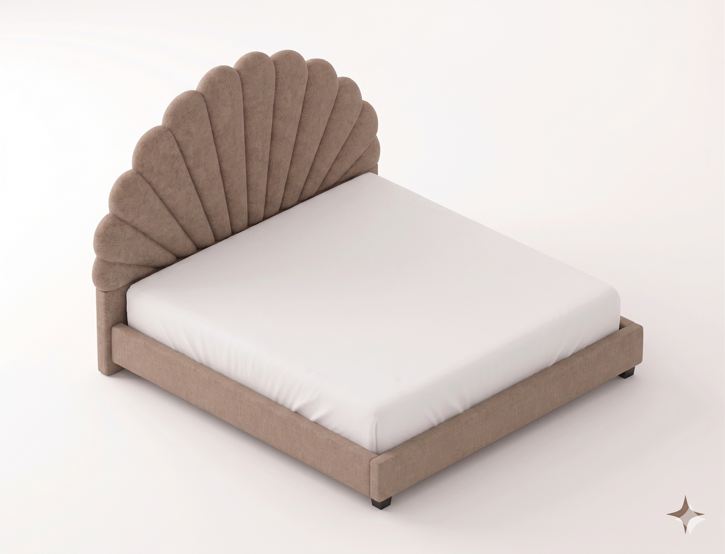 Stella King Size Bed -Cream Beige | Hydraulic Storage