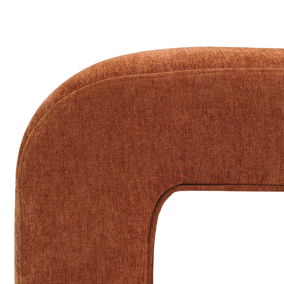 Steven Fabric Bench In Vivid Orange Colour
