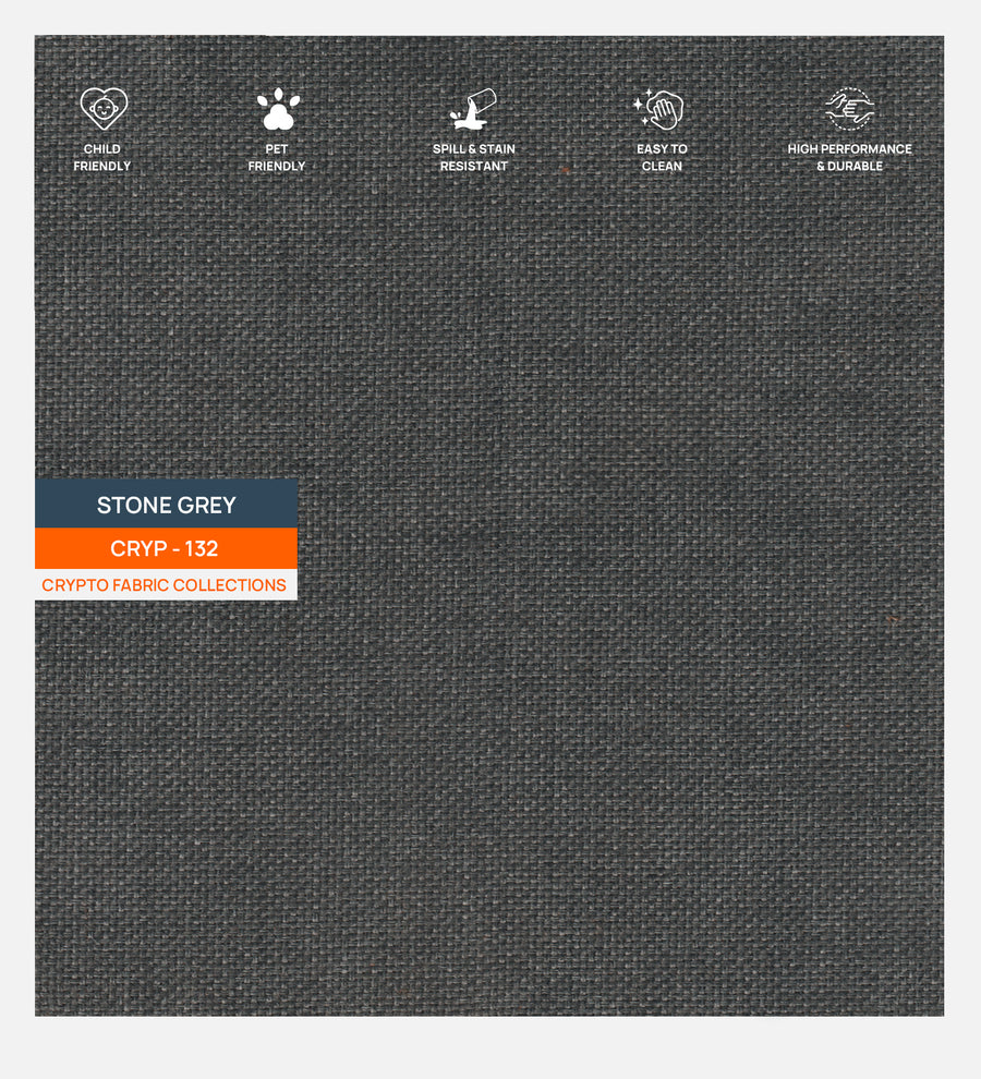 Homer Fabric 1 Seater Sofa In Stone Grey Colour - Febonic Living