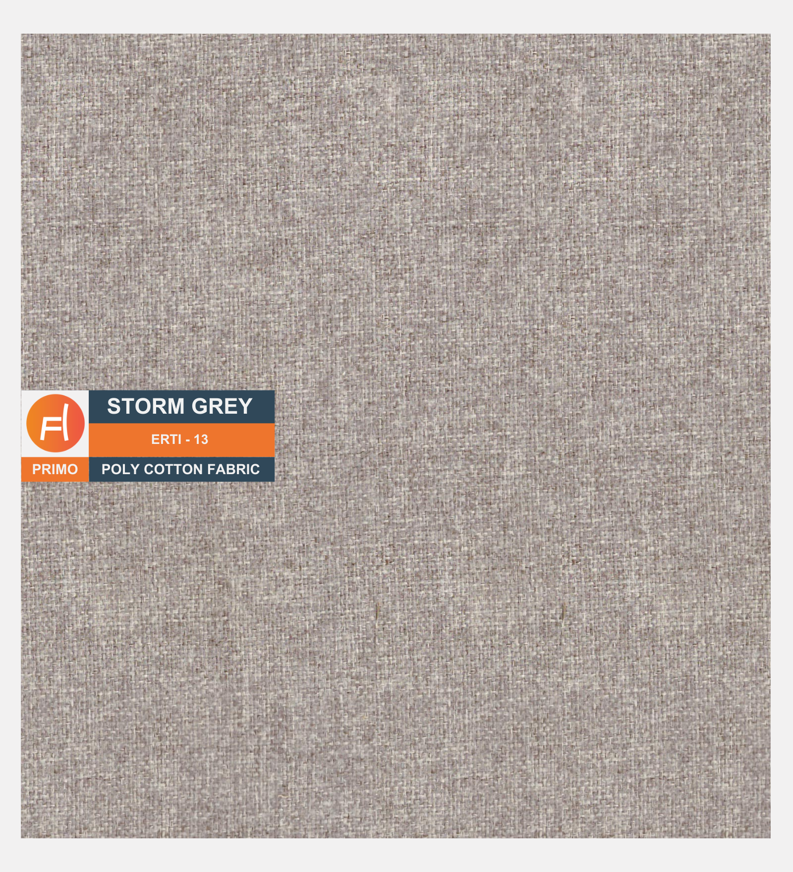 Primo Poly Cotton Fabric Storm Grey Colour