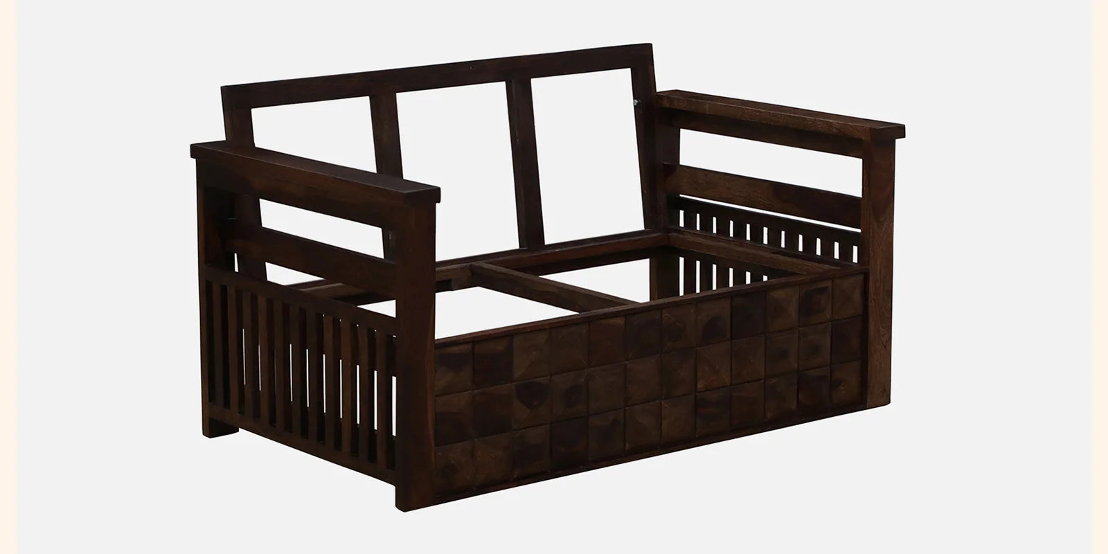 Belmani Sheesham Wood 2 Seater Sofa In Provincial Teak Finish - Febonic Living