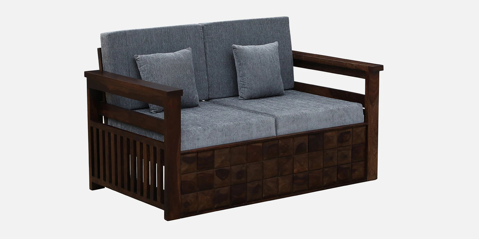 Belmani Sheesham Wood 2 Seater Sofa In Provincial Teak Finish - Febonic Living
