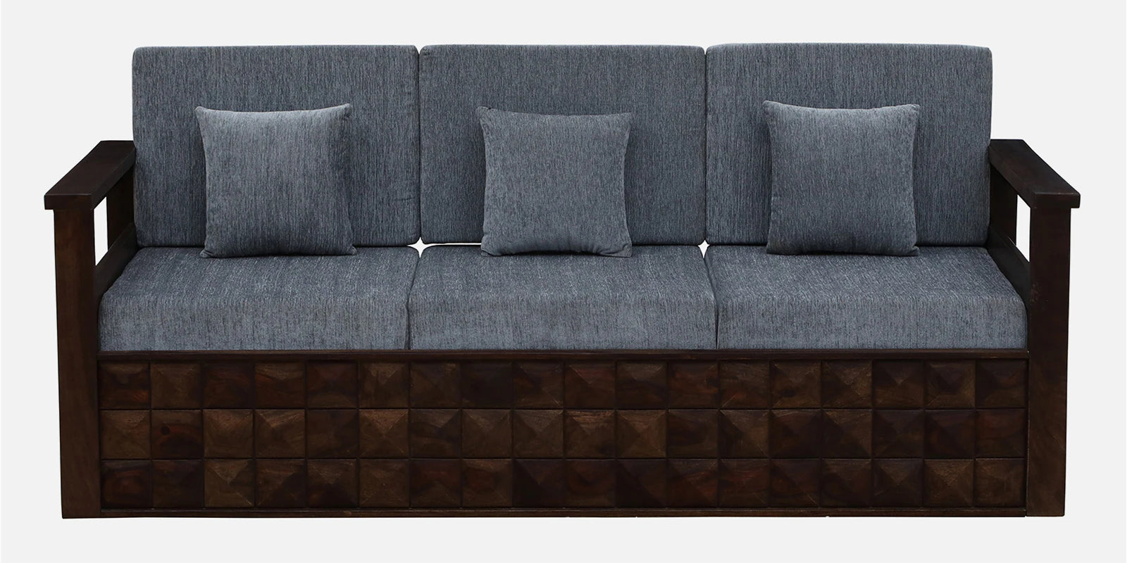 Belmani Sheesham Wood 3 Seater Sofa In Provincial Teak Finish - Febonic Living
