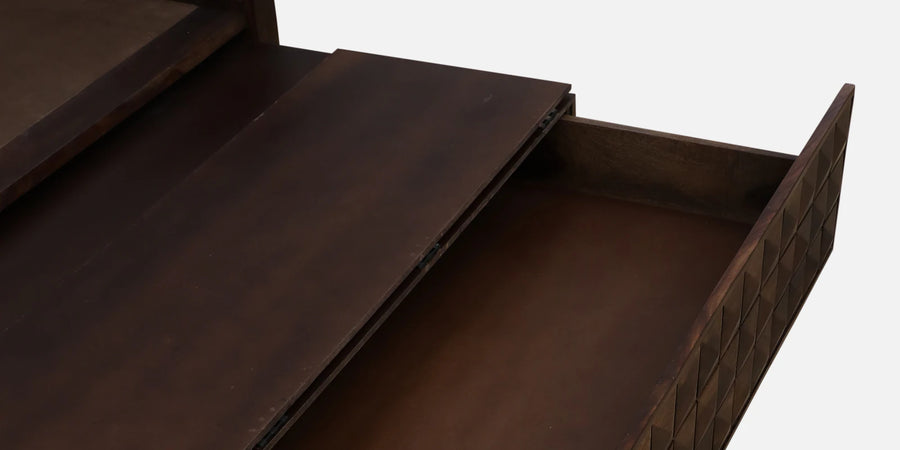 Belmani Sheesham Wood Pull Out 3 Seater Sofa Cum Bed In Provincial Teak & With Cushions - Febonic Living