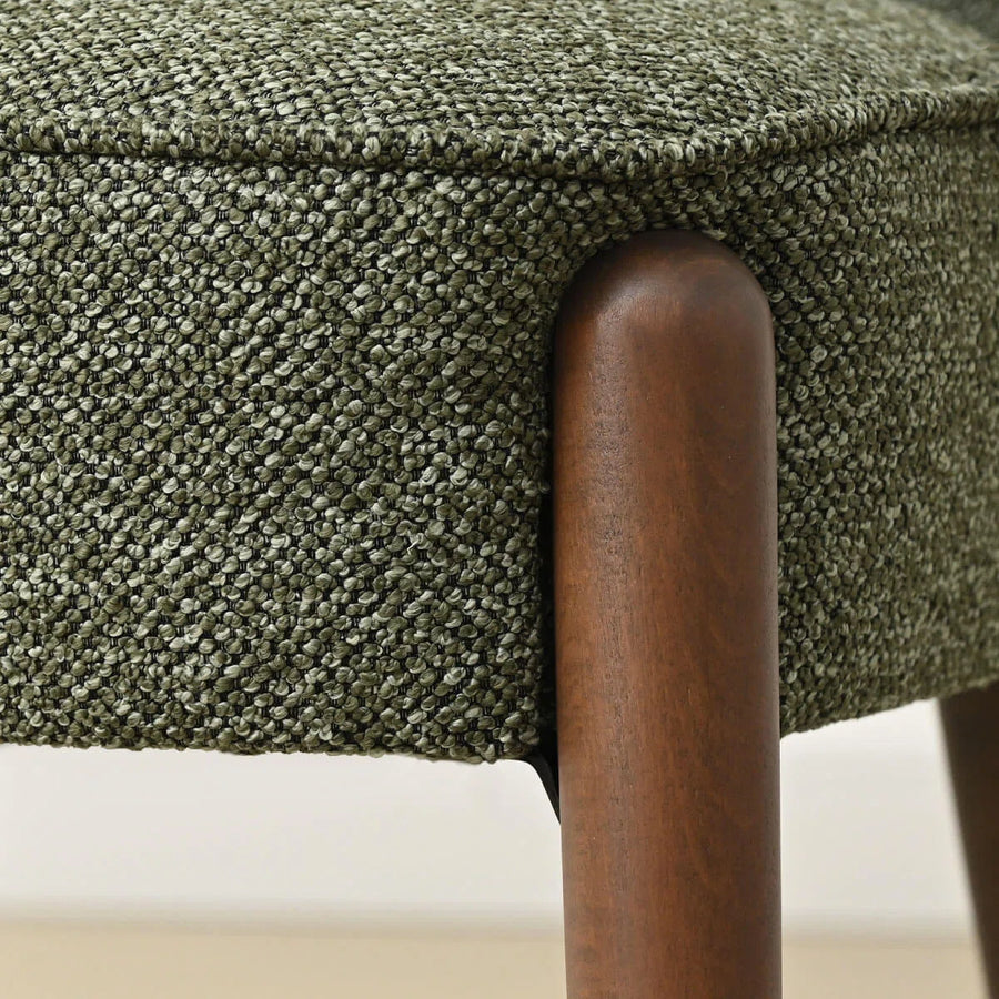 Supra Fabric Dining Chair In Green Colour Set Of 2 - Febonic Living