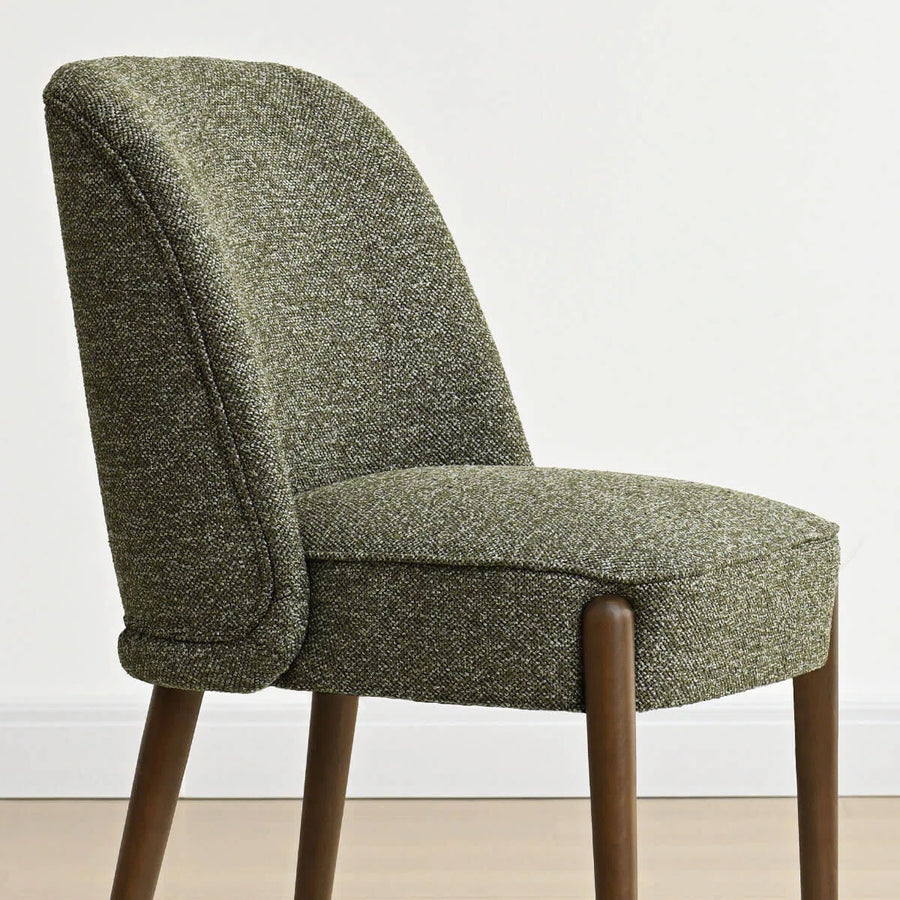 Supra Fabric Dining Chair In Green Colour Set Of 2 - Febonic Living