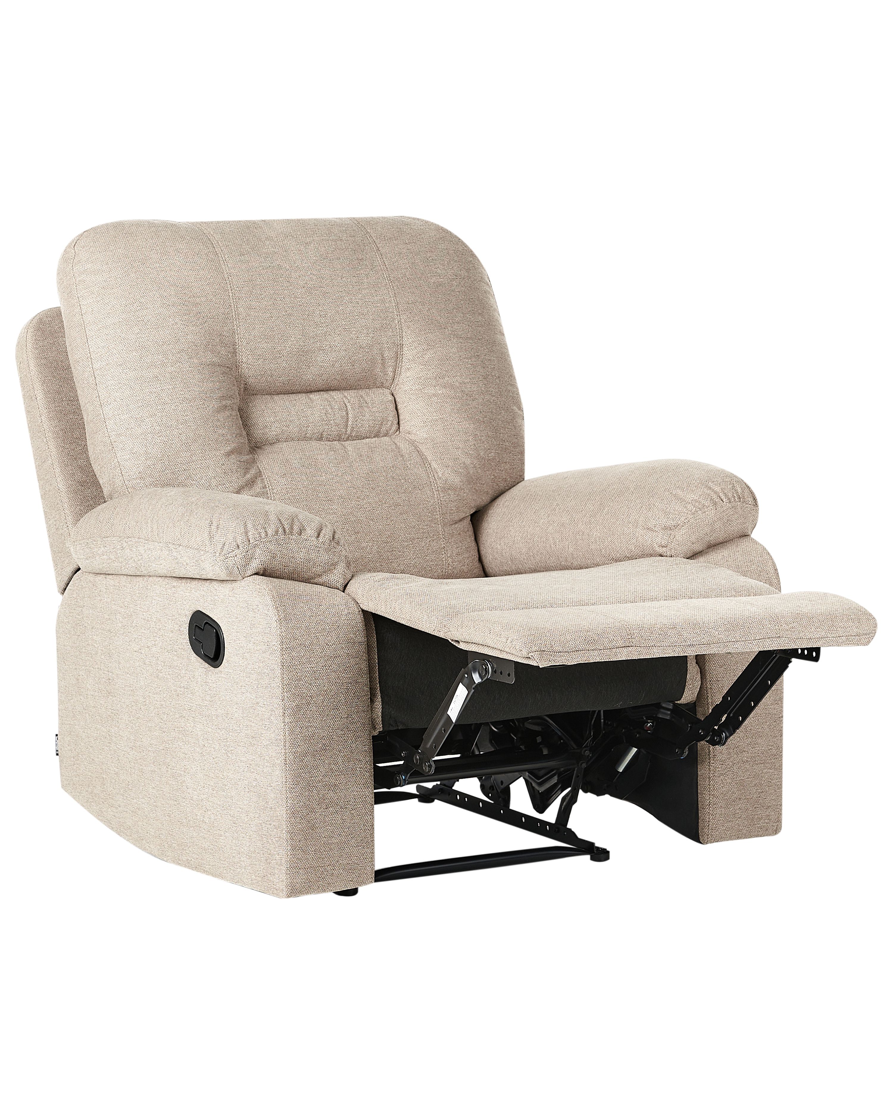 Sylas Fabric 1 Seater Motorized Recliner In Bone Beige Colour