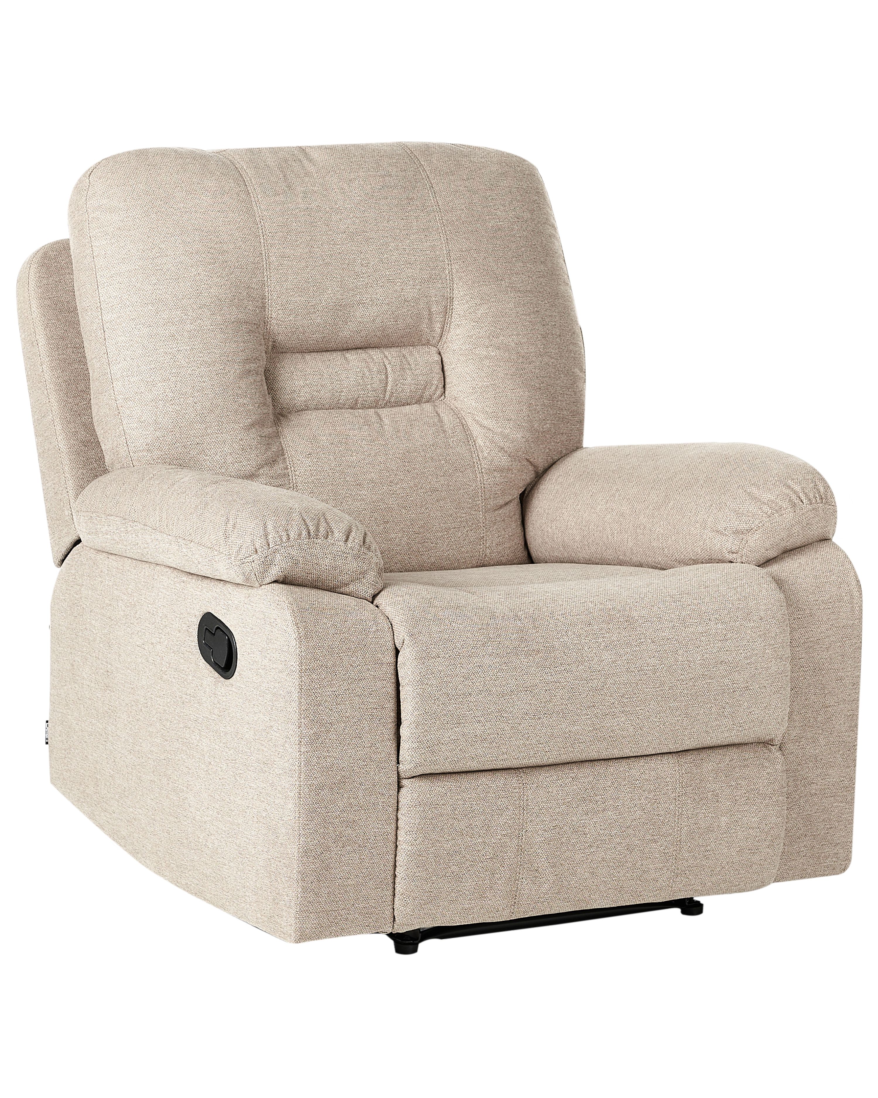 Sylas Fabric 1 Seater Motorized Recliner In Bone Beige Colour