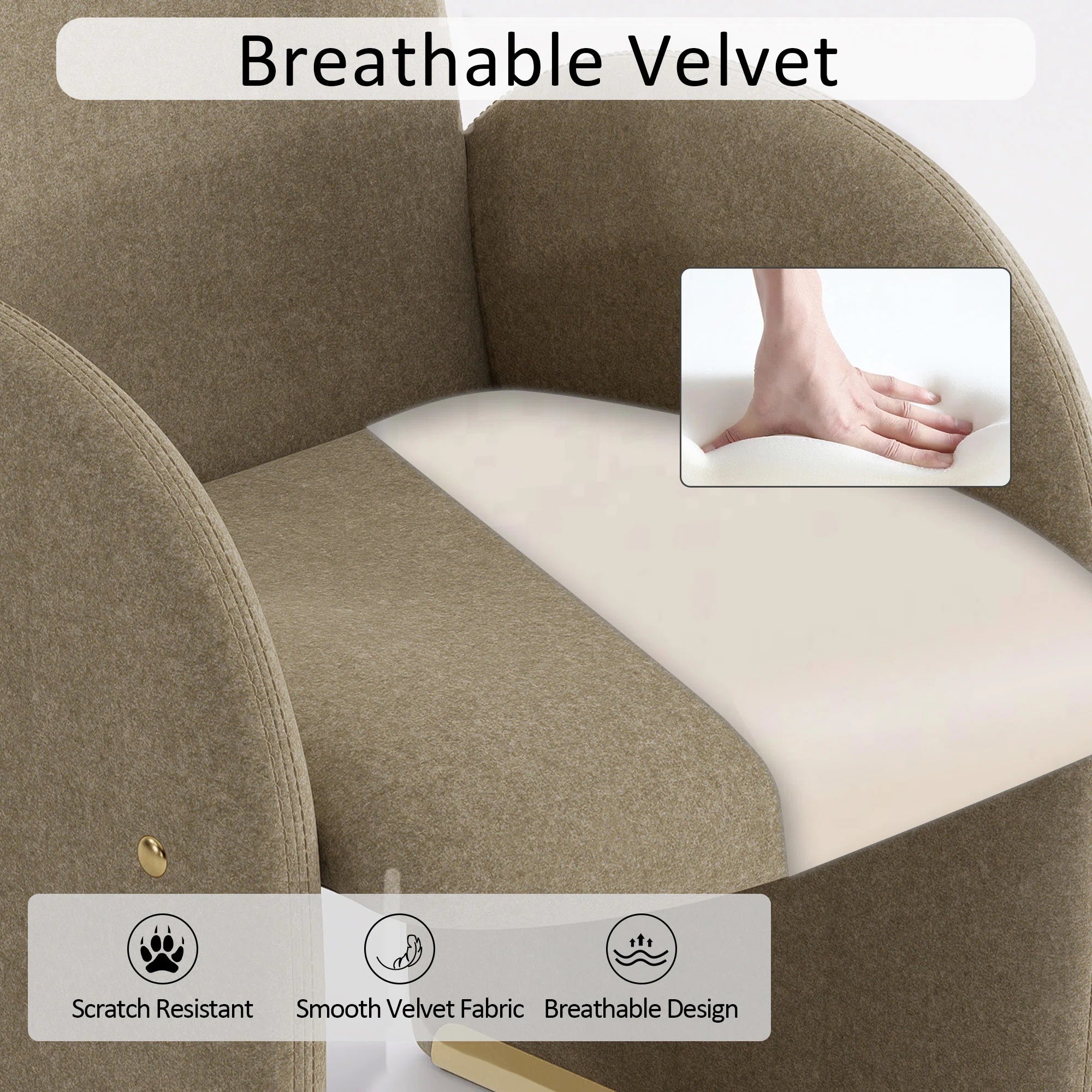 Syra Velvet Arm Chair In Fether Grey Colour