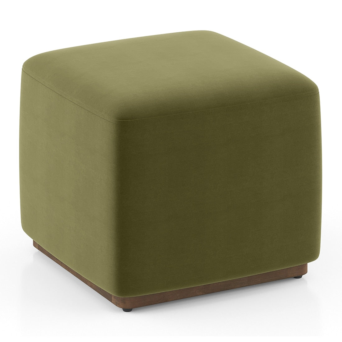 Tera Coffee Table Set In Natural Finish With Multi Cushioned Stools