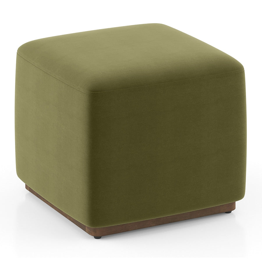 Tera Coffee Table Set In Natural Finish With Multi Cushioned Stools