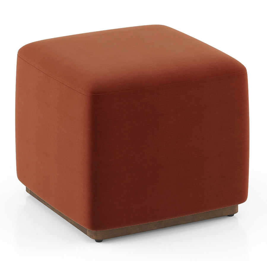Tera Coffee Table Set In Natural Finish With Multi Cushioned Stools