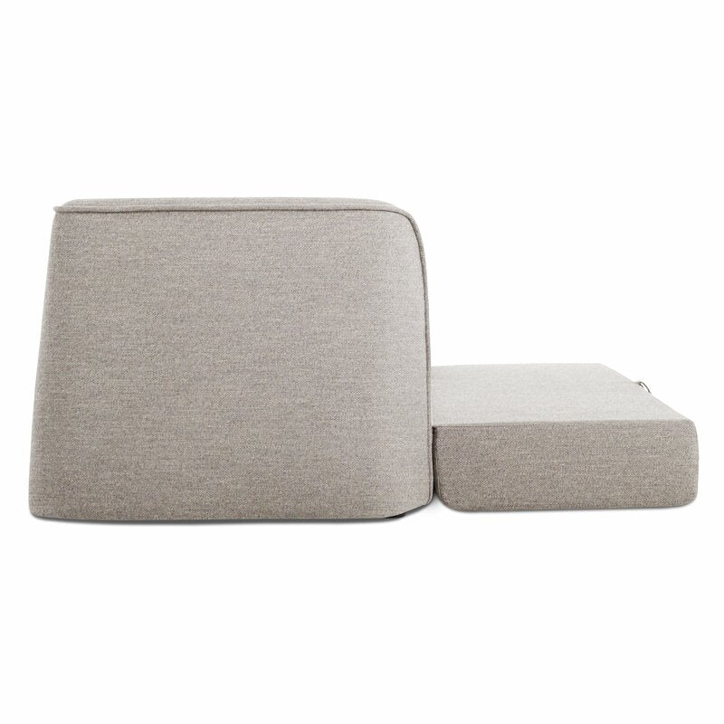 Hoppy Fabric 3 Seater Convertible Sofa Cum Bed In Ash Grey Colour