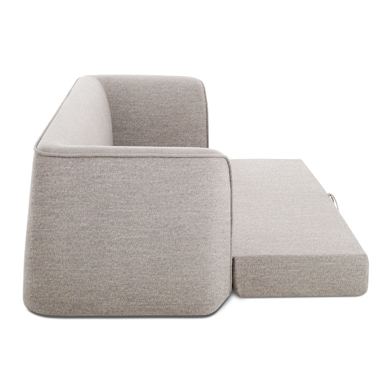 Hoppy Fabric 3 Seater Convertible Sofa Cum Bed In Ash Grey Colour