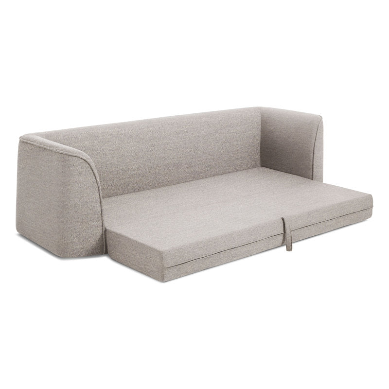 Hoppy Fabric 3 Seater Convertible Sofa Cum Bed In Ash Grey Colour