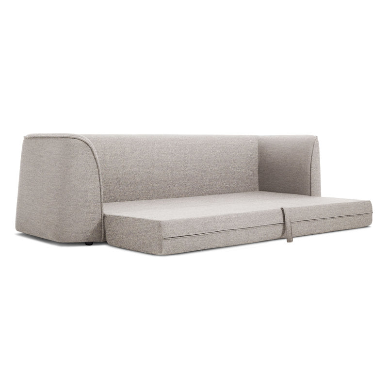 Hoppy Fabric 3 Seater Convertible Sofa Cum Bed In Ash Grey Colour