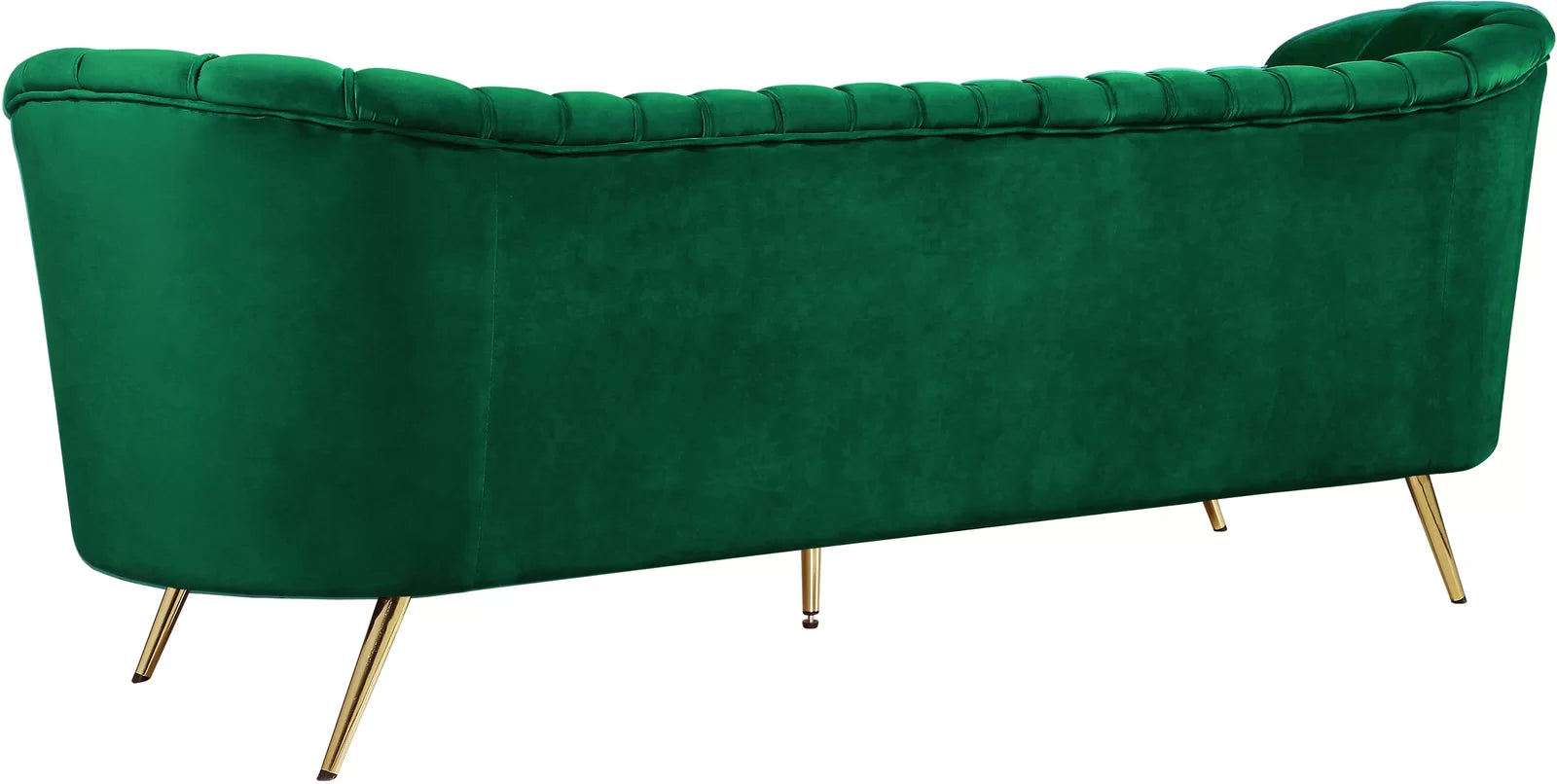 Tiber Velvet 3 Seater Sofa In Amazon Green Colour