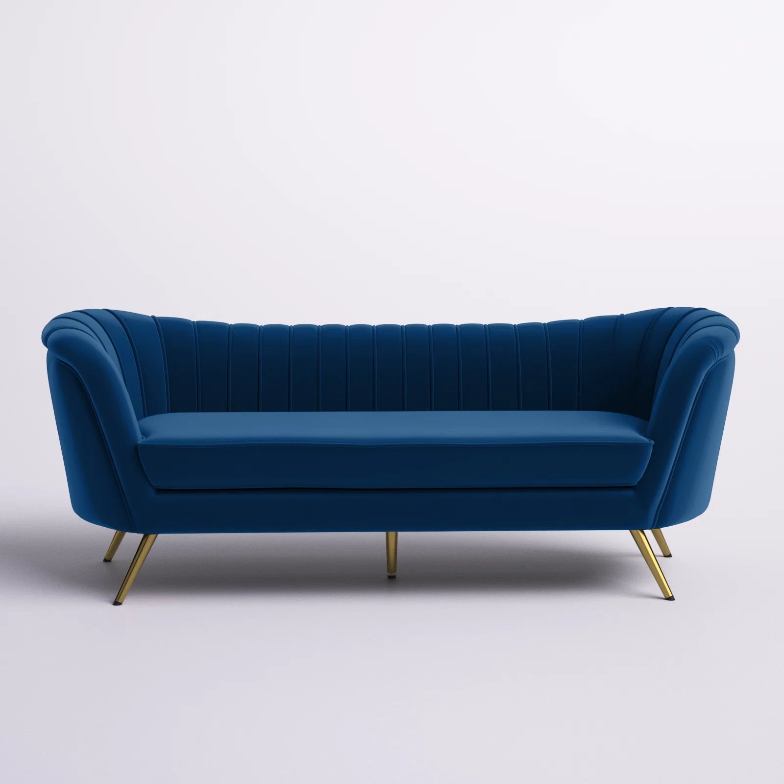 Tiber Velvet 3 Seater Sofa In Imperial Blue Colour