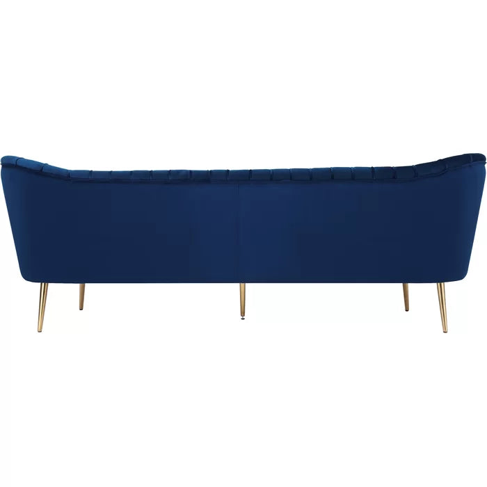 Tiber Velvet 3 Seater Sofa In Imperial Blue Colour