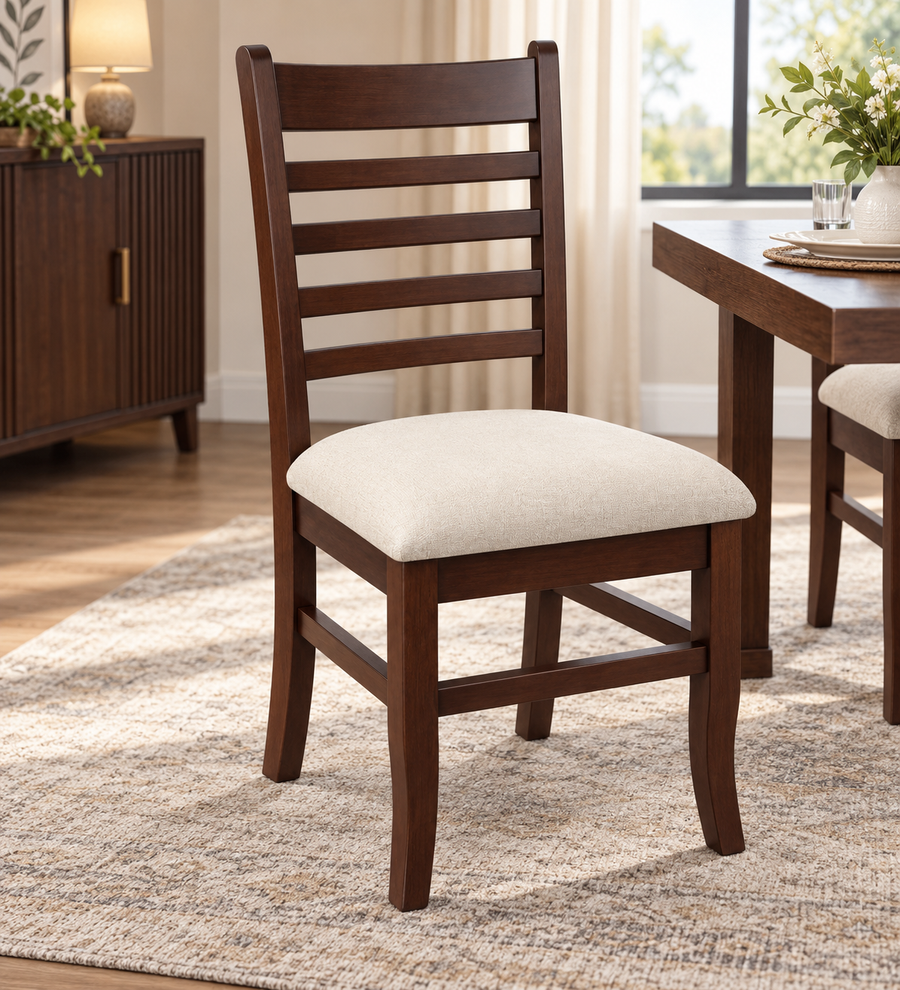 Tilli Sheesham Wood Dining Chairs In Provincial Teak Finish (Set Of 2)