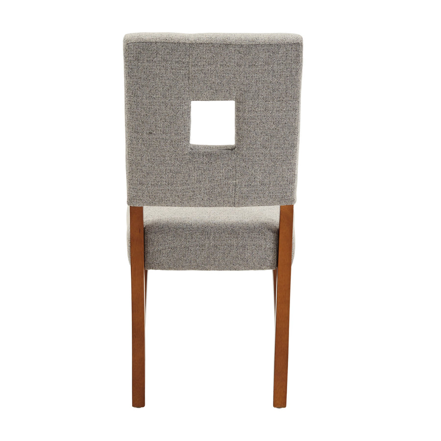Tufra Fabric Side Chair In Lit Grey Colour Set Of 2 - Febonic Living