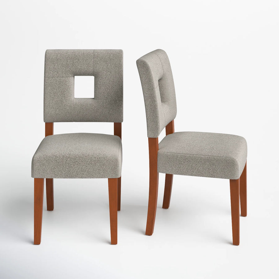 Tufra Fabric Side Chair In Lit Grey Colour Set Of 2 - Febonic Living