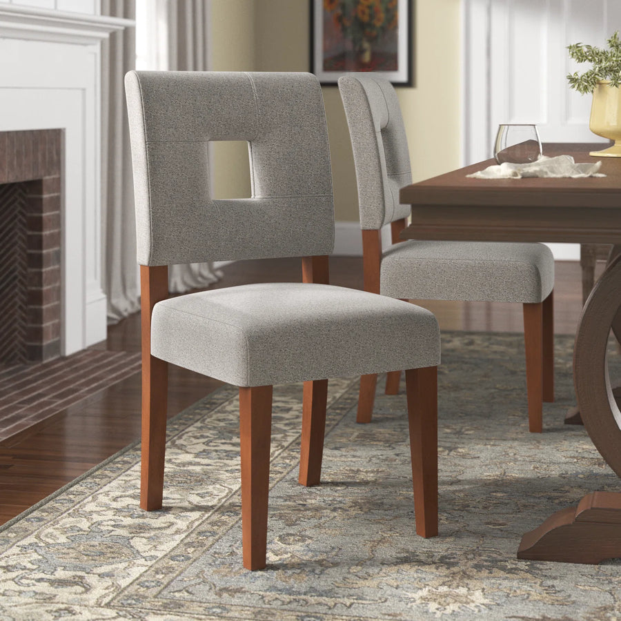 Tufra Fabric Side Chair In Lit Grey Colour Set Of 2 - Febonic Living