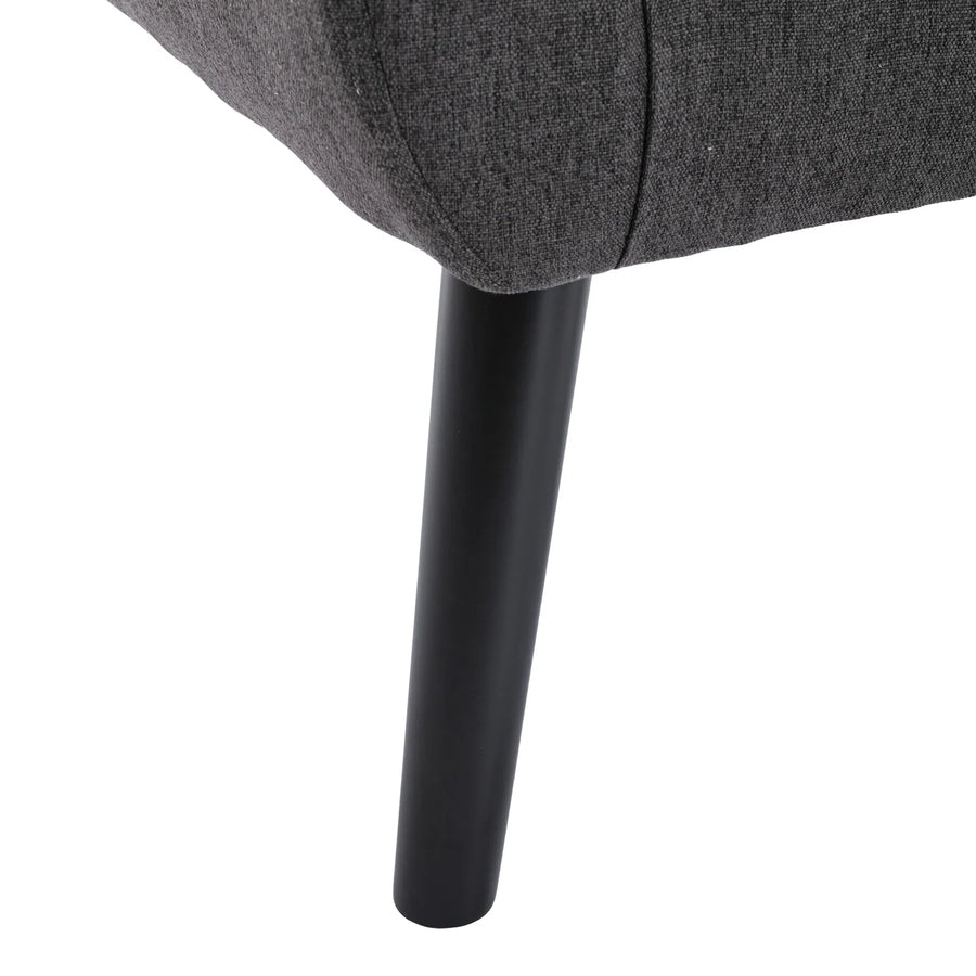 Fable Fabric Arm Chair In Charcoal Grey Colour - Febonic Living