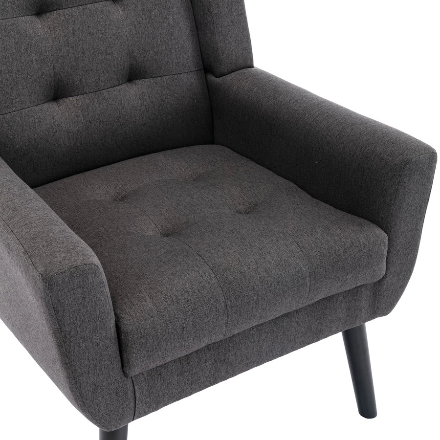 Fable Fabric Arm Chair In Charcoal Grey Colour - Febonic Living