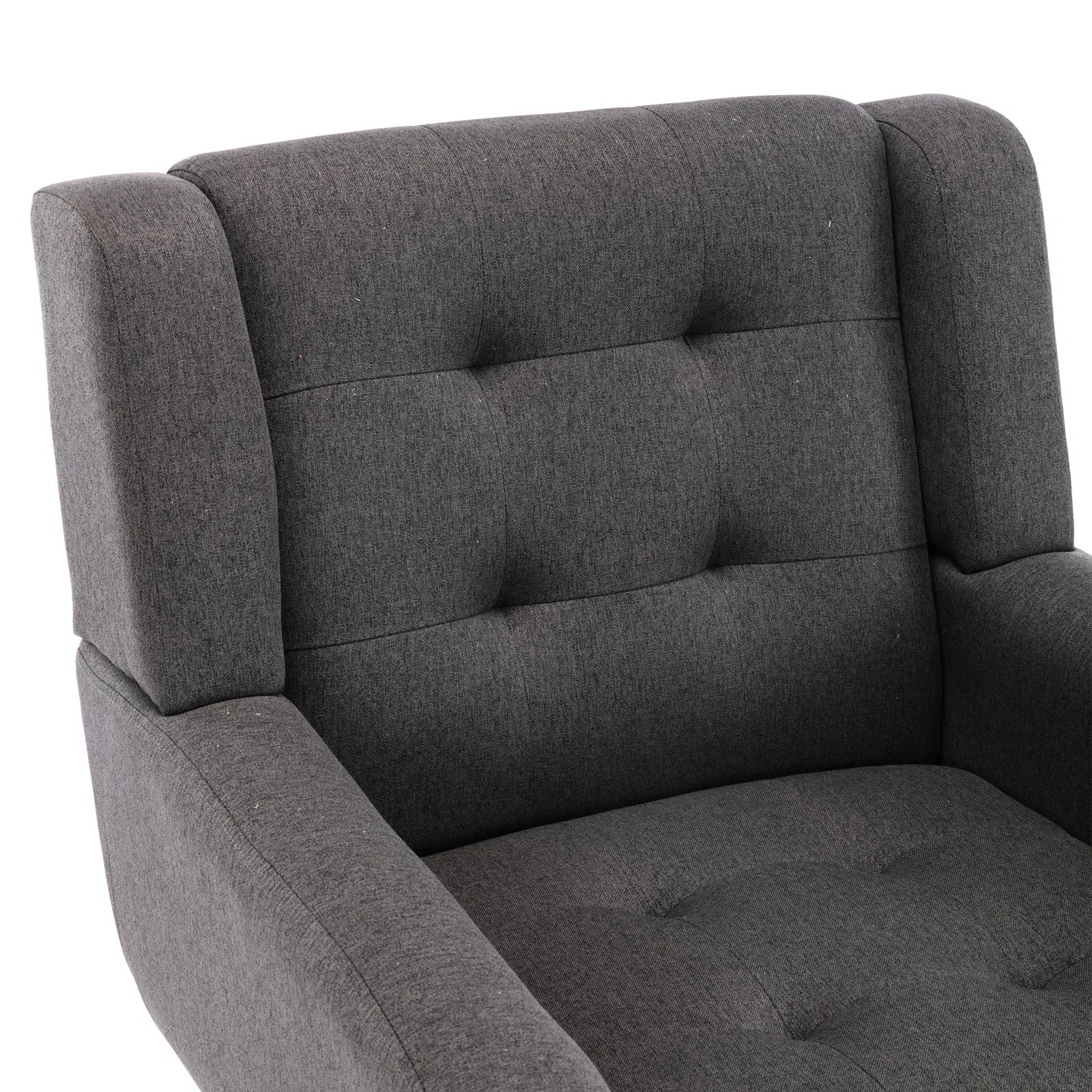 Fable Fabric Arm Chair In Charcoal Grey Colour