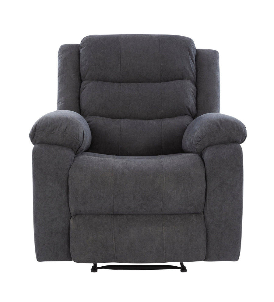 Turin 1 Seater Motorized Velvet Recliner - Davy Grey - Clear View by Febonic Living