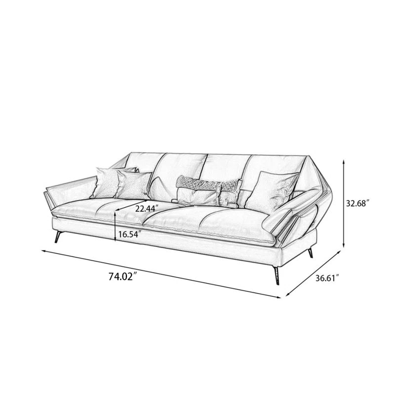 Sagar Leatherette 3 Seater Sofa In Cinnamon Brown Colour