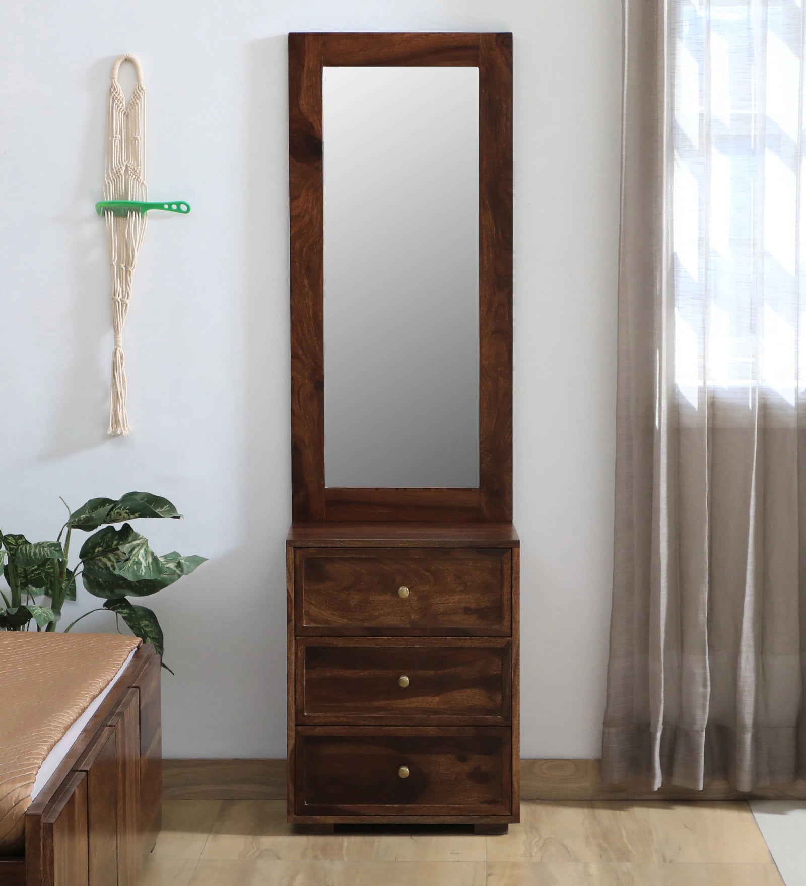 Malmo Sheesham Wood Dresser In Provincial Teak Finish - Febonic Living