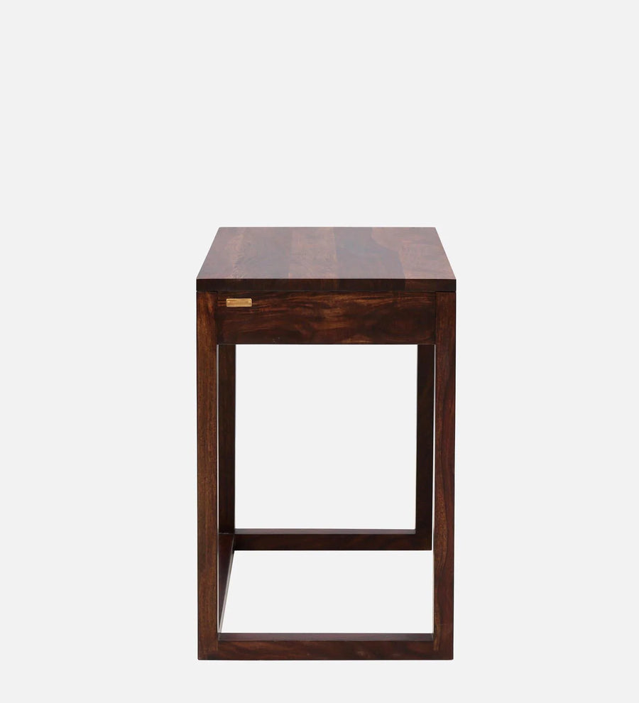 Uran Sheesham Wood Writing Table With Scratch Resistant In Provincial Teak Finish - Febonic Living