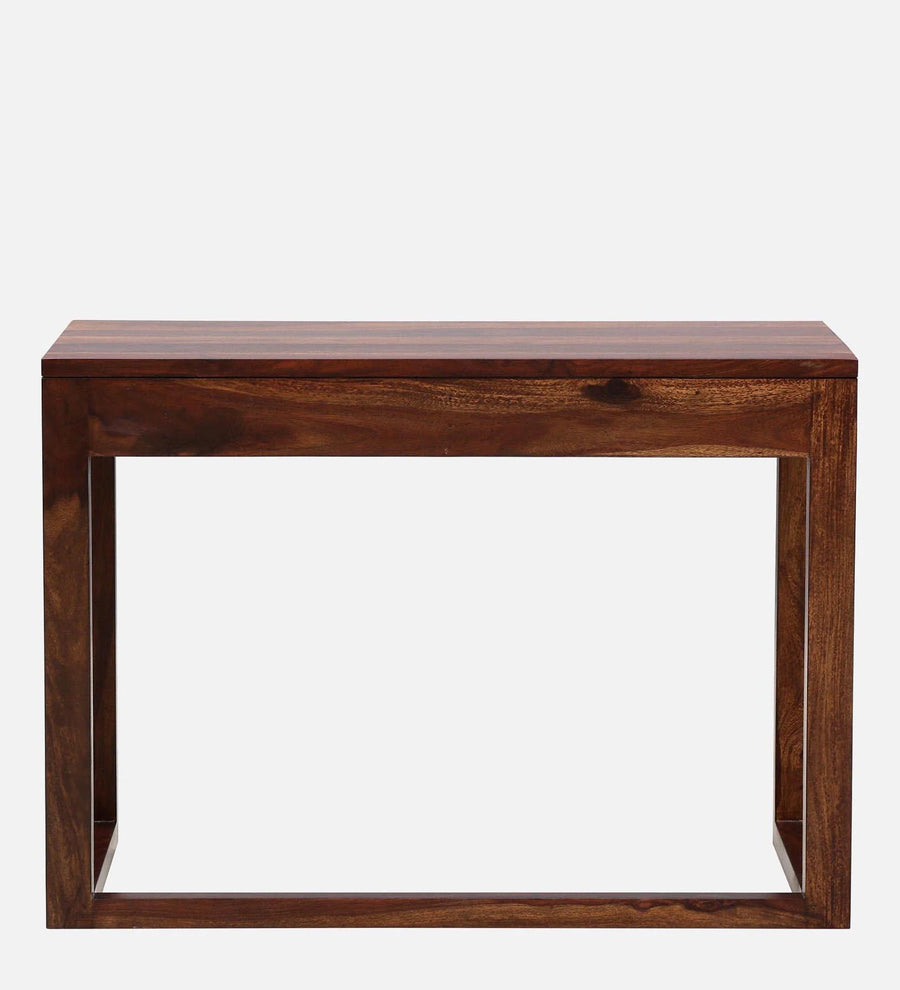 Uran Sheesham Wood Writing Table With Scratch Resistant In Provincial Teak Finish - Febonic Living