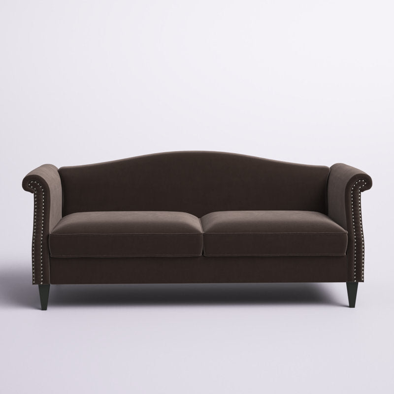 Willa Velvet 3 Seater Sofa In Mocha Brown Colour