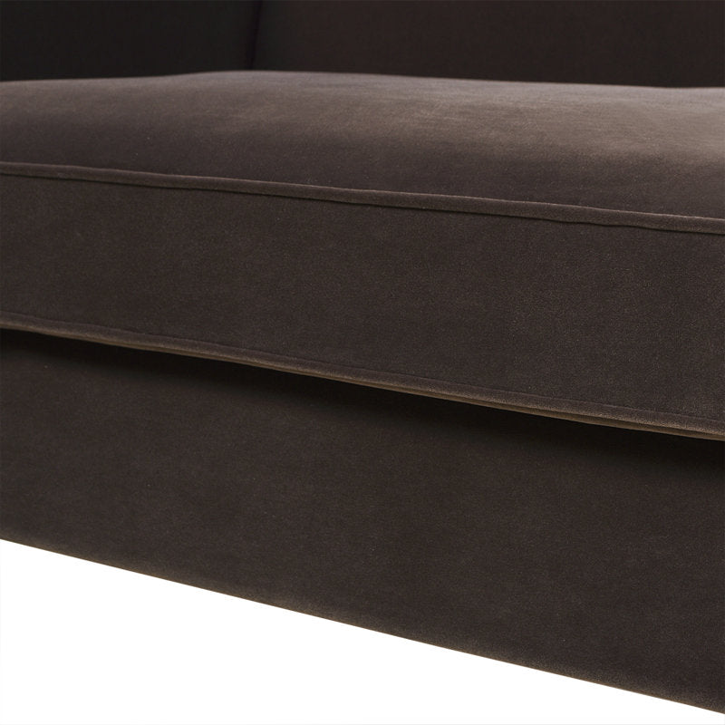 Willa Velvet 3 Seater Sofa In Mocha Brown Colour