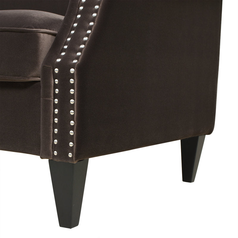 Willa Velvet 3 Seater Sofa In Mocha Brown Colour - Febonic Living