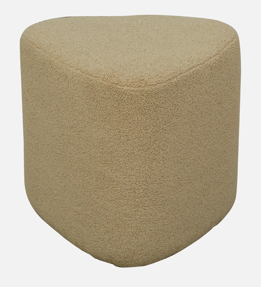 Veeba Boucle Fabric Pouffe In Mushroom Beige Colour - Febonic Living