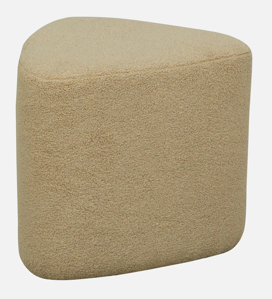 Veeba Boucle Fabric Pouffe In Mushroom Beige Colour - Febonic Living