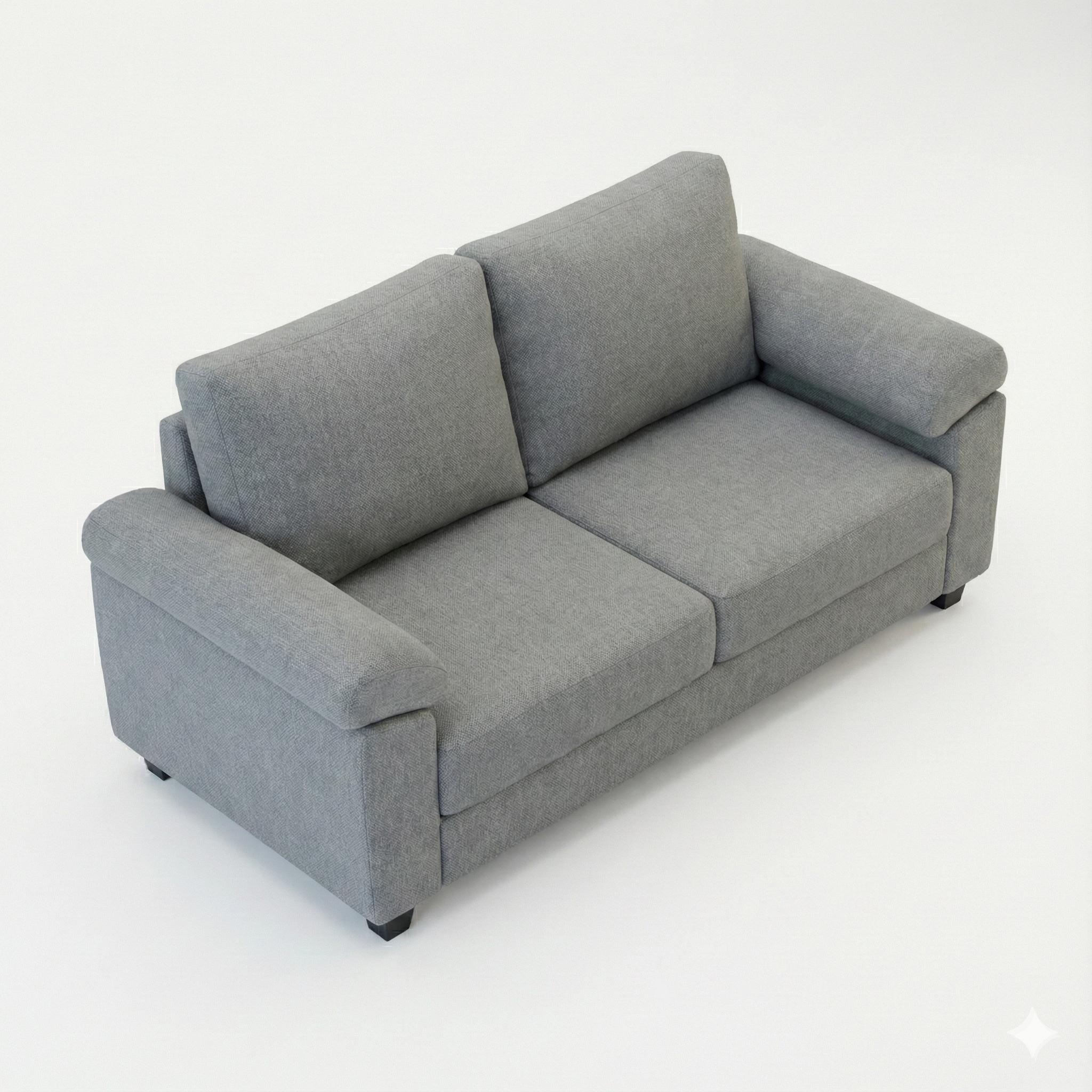 Vegas Fabric 3 Seater Sofa In Charcoal Grey Colour