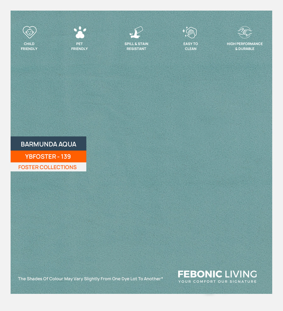 Velvet Foster Fabric Barmunda Aqua 139 Code by Febonic Living