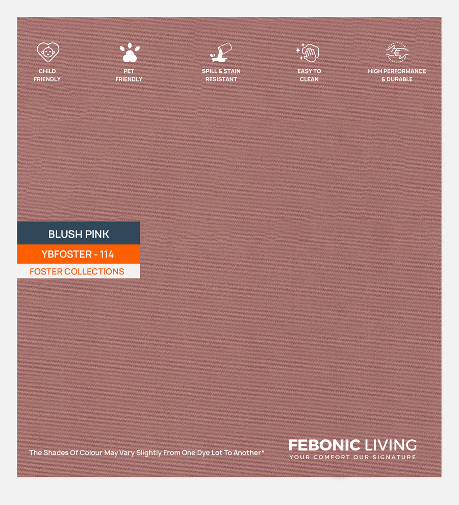 Velvet Foster Fabric Blush Pink 114 Code by Febonic Living
