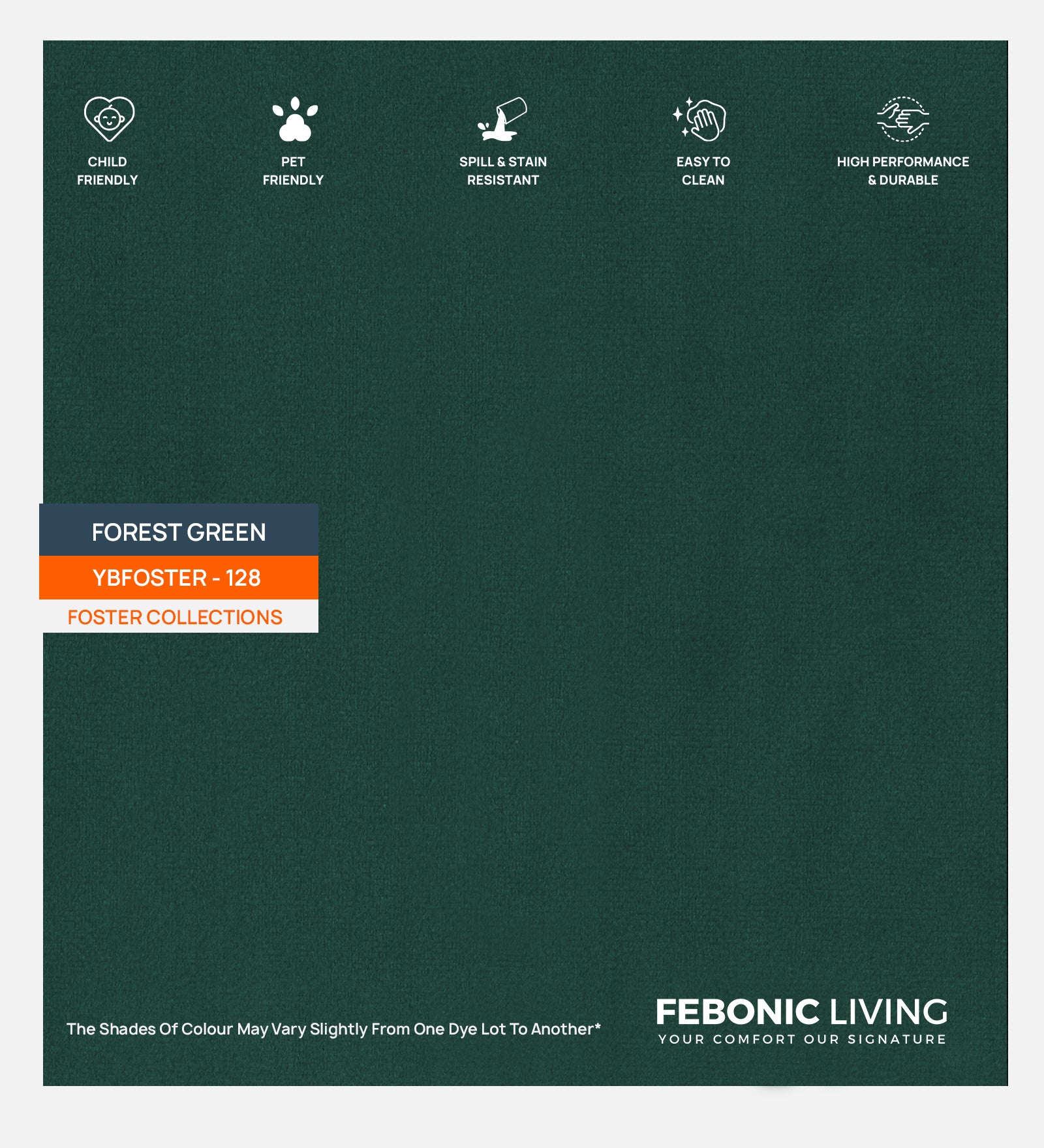 Velvet Foster Fabric Forest Green 128 Code