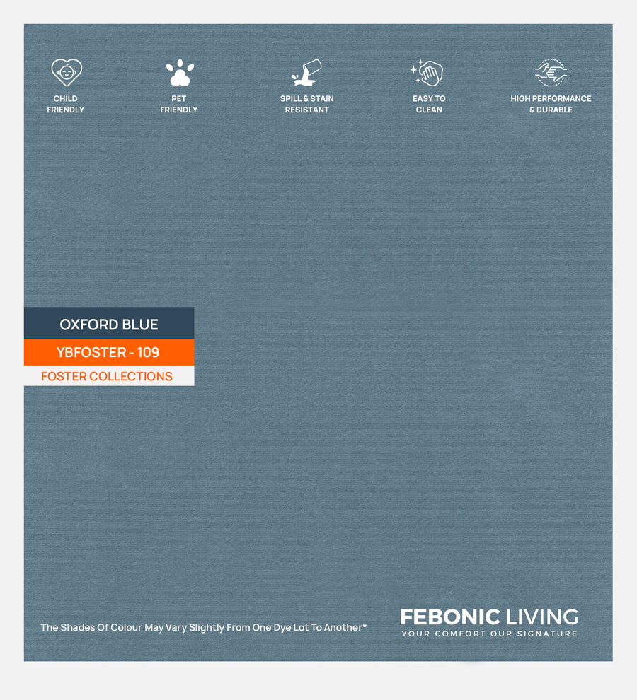 Velvet Foster Fabric Oxford Blue 109 Code by Febonic Living