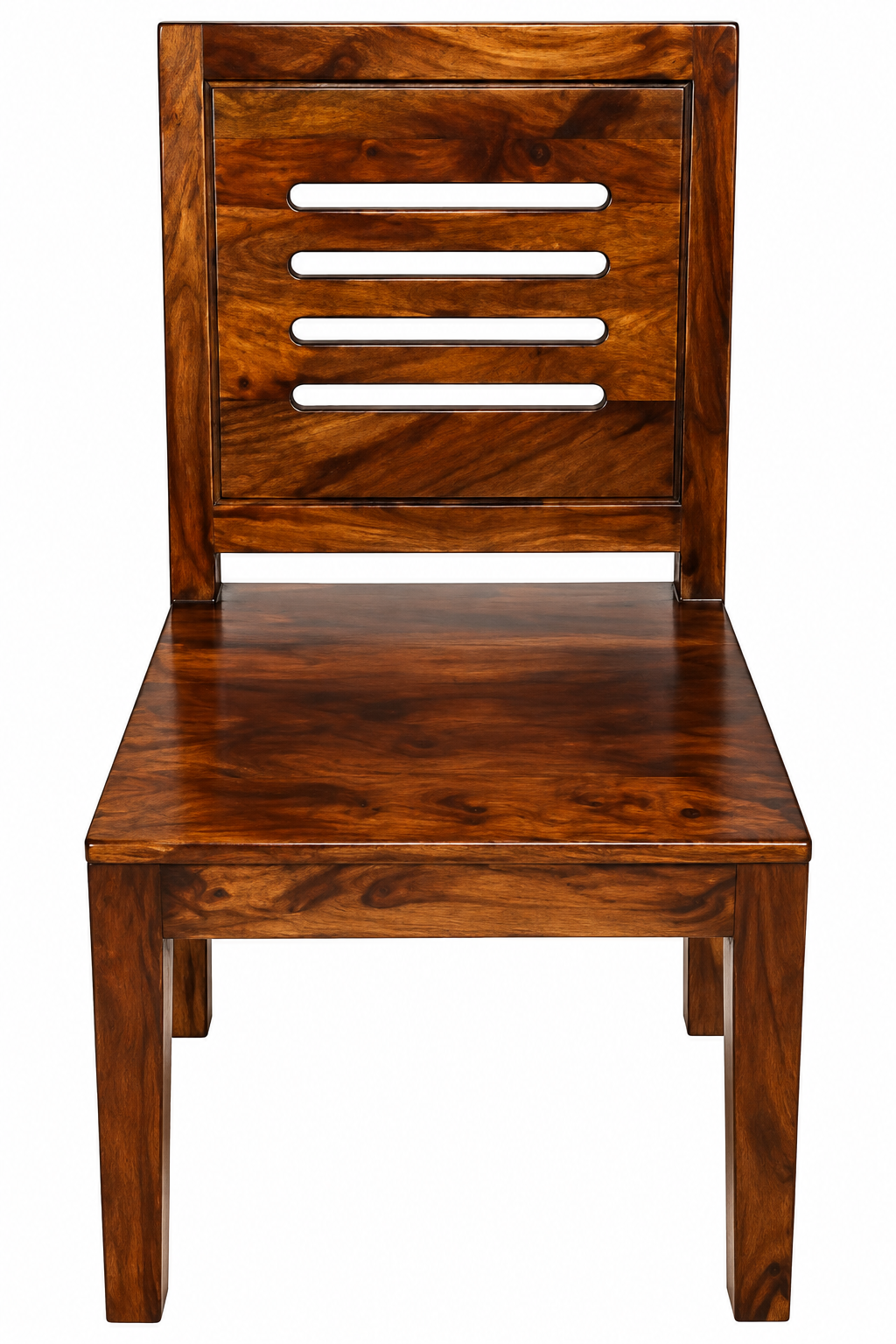 Vesti Sheesham Wood Dining Chairs In Provincial Teak Finish (Set Of 2)